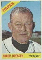 1966 Topps Baseball Cards      187     Chuck Dressen MG